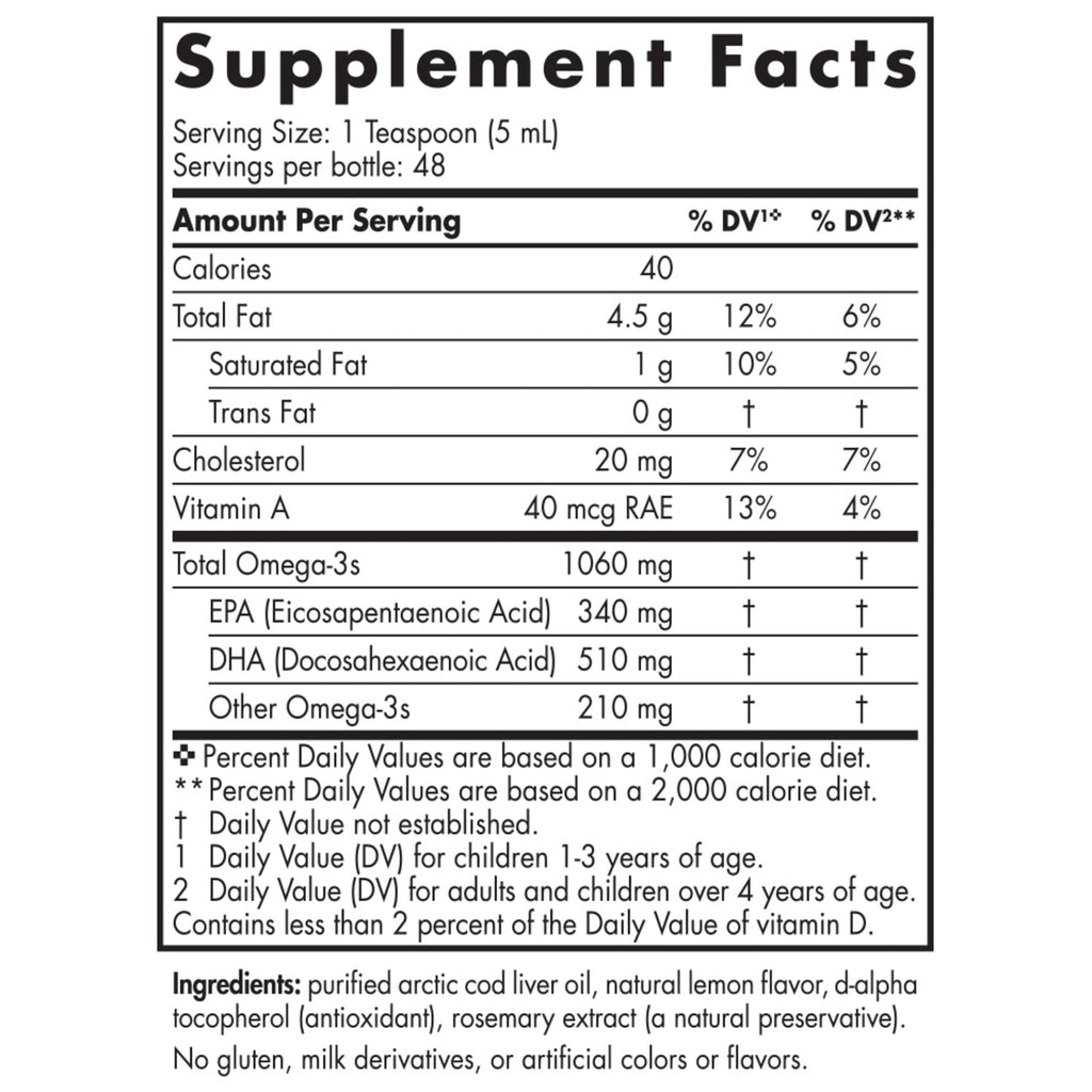 Nordic Naturals - Arctic Cod Liver Oil (8 fl oz)